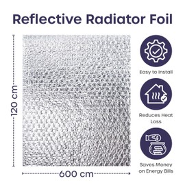 Reflective Insulation Roll - Energy Saving Window Insulation for Summer Heat, Roof, Garage Door (48in x 20ft)