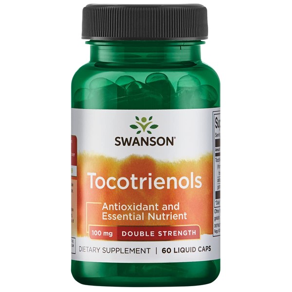 Swanson Double Strength Tocotrienols - Antioxidant - (60 Liquid Capsules, 100mg Each)