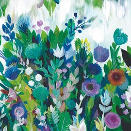 Set of 20 Individual Decoupage Paper Party Napkins Flower Garden Watercolor Decor Luncheon Beverage Napkin for a Birthday, Holiday, Wedding, Cocktail Party