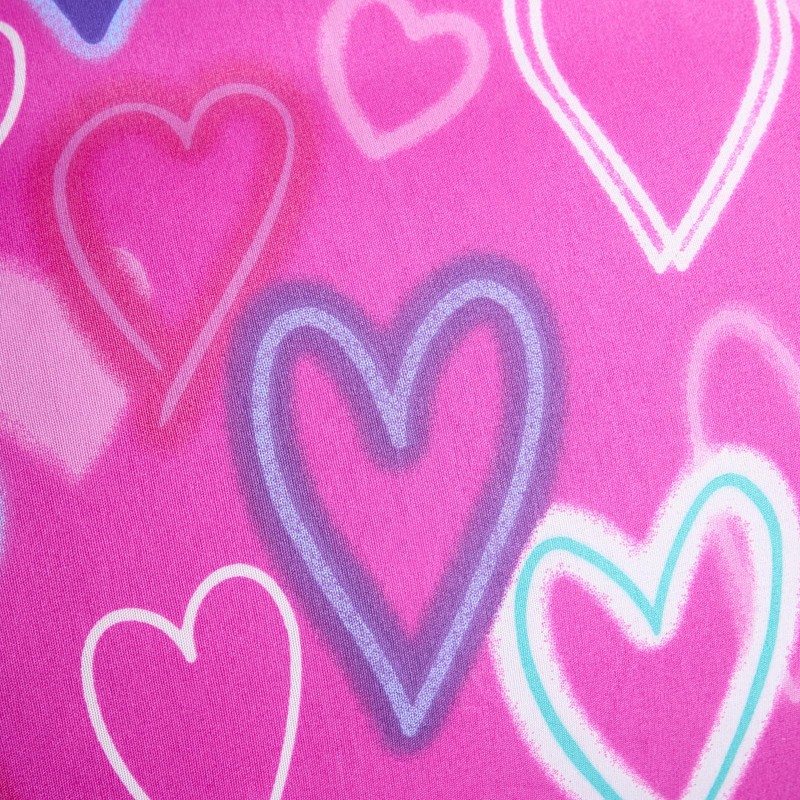 OHS Hearts Duvet Double, Microfibre Soft Valentines Day Quilt Covers