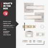 Kwikset Breton Interior Passage Door Handle, Lever for Closet and