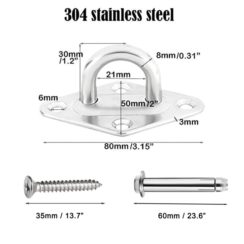 TooTaci 1000lb Capacity Hammock Hooks Heavy Duty, Hammock Hanging Kit