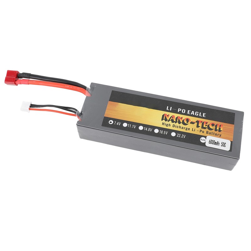 7.4V 50C 6000mAh Lipo Battery High Capacity Lightweight Powerful 2S
