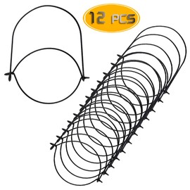 Bignc 12 Pack Black Stainless Steel Wire Handles Hangers for Regular Mouth Mason, Ball, Canning Jars