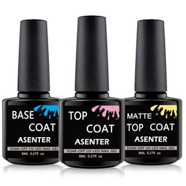 Top & Base Coat for Semi-Permanent Gel Nail Polish
