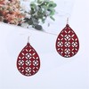 SMALLLOVE Bohemian Wooden Hollow African Earrings for Women Natural Light