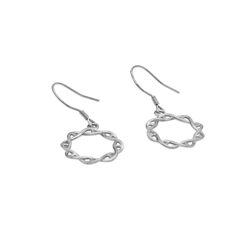 ScienceFox DNA Helix Earrings 925 Sterling Silver Gold Rose Gold