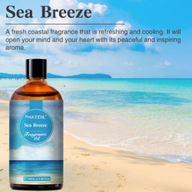 PHATOIL Sea Breeze Fragrance Oils for Diffuser, 3.38FL.OZ Diffuser Oils for Home, Perfect for Aromatherapy, Humidifiers, Yoga, DIY Candle and Soap Making - 100ml