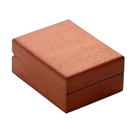 PENDANT and EARRING Jewelry Box, Hardwood, Warm Matte Brown Organiser Felt