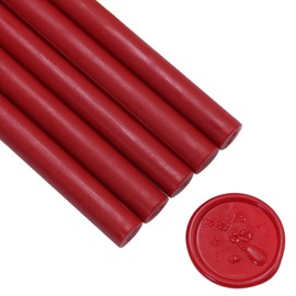Glue Gun Wax Seal Sticks Red, Andotopee 10pcs Vintage Sealing Wax Sticks for Wax Seal Stamp, 0.43 X 5.3" Premium Wax Seal Wax Sticks for Wedding Invitation Letter Envelope Seal Stickers DIY (Red)