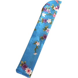 ZhangyiHot Blue Elegant Folding Hand Fan Bag Holder Dustproof Protector Pouch for Case Cover Wed Folding Fans, Decorative Accessories