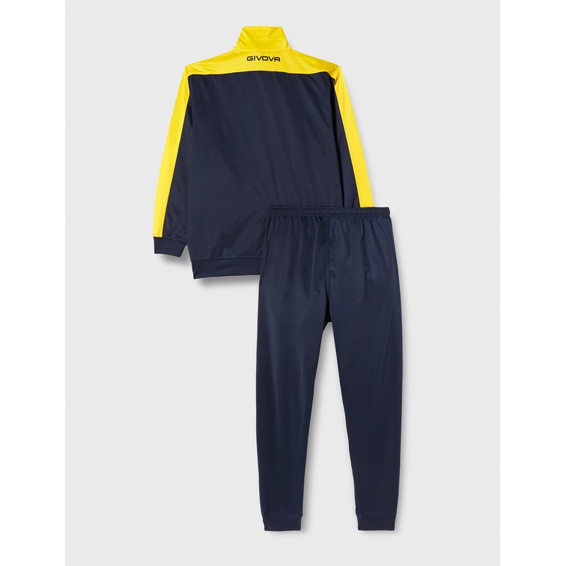Givova Unisex Rome Roma Triacetate Jumpsuit, Blue/Yellow, L, L
