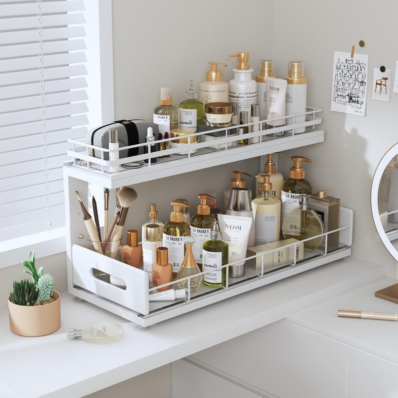 Biboraya 2 Pack 18 IN Depth Under Sink Organizer with
