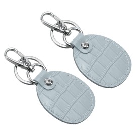 [PATIKIL] 2pcs Leather Key Fob Key Cover RFID Key Fob Protector 1.85"x0.12" Light Blue