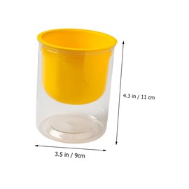 Kisangel Lazy Self Watering Flower Pots 3 Pack Round Glass-Like Planter for Succulents