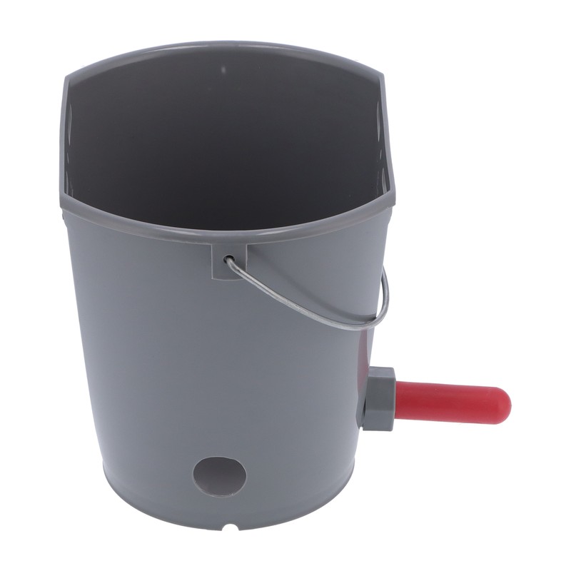 8L Plastic Feeder Bucket with Nipples Check Valves Feeding Equipment