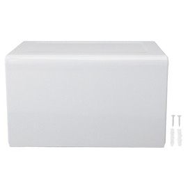 Toilet Paper Holder with Shelf Space Aluminum Waterproof Wall Mounted Tissue Roll Holder Box for Bathroom Kitchen White