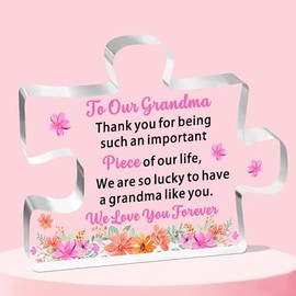 FMCC Grandma Gifts Best Grandma Birthday Gifts Grandma Mothers Day Christmas Keepsake Acrylic Plaque Gifts for Grandma Grandmother