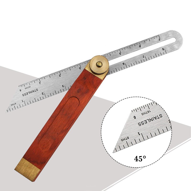 Adjustable Blade Square Ruler Sliding Bevel Gauge T Bevel Angle
