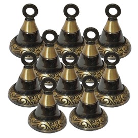 Lot of 10 Brass Bell Elephant Camel Cow Brass Bells Indian Vintage Style Decor Assorted Brass Bells Cow Camel Decor Bells Indian Craft Small Bell by PARIJAT HANDICRAFT (Craft-bell-13)