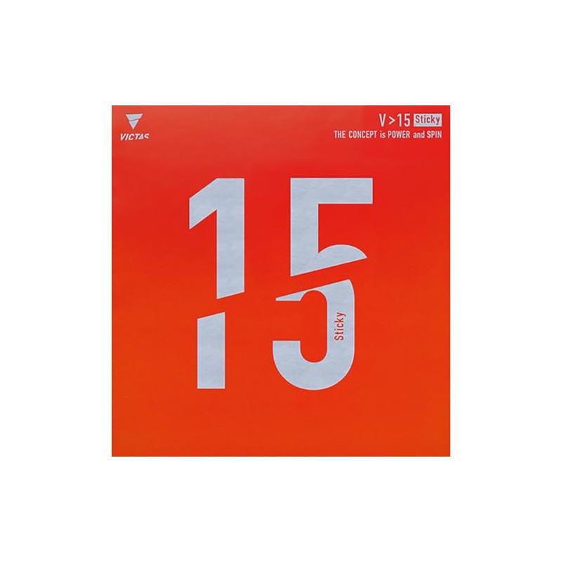 VICTAS Rubber V>15 Sticky (Black, Max)