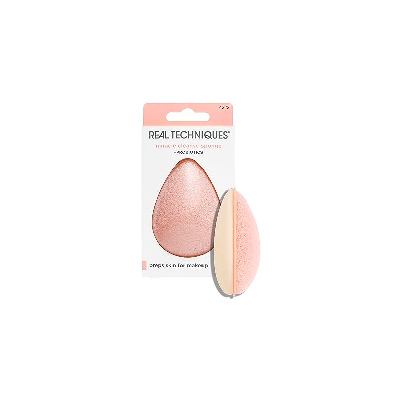 Real Techniques, Miracle Cleanse Sponge, Esponja para Lavar y Exfoliar