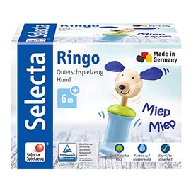 Selecta 61056 Ringo Squeaker Dog Toy, 12 cm, Multi-Coloured