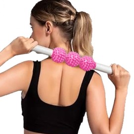 3-Ball Massage Stick Massager for Calves, Back, Shoulders, and Neck Stick 3ea