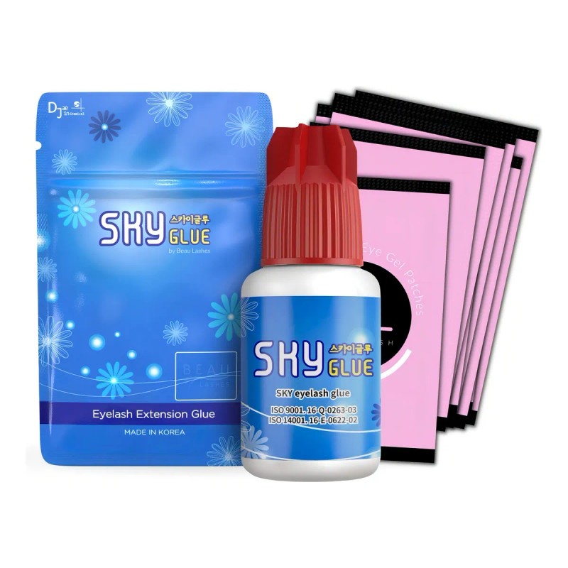 Pegamento Sky Glue Tapa Roja Pestañas Mink 1x1 Full Color