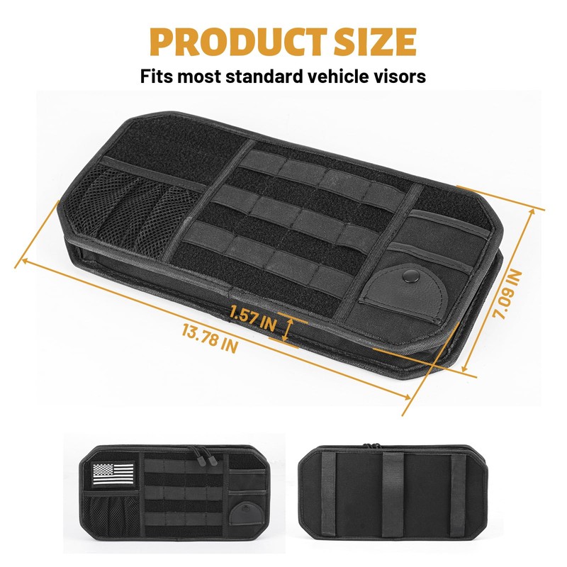 MAIKER 2 Packs Car Sun Visor Organizer, Car Organizer with