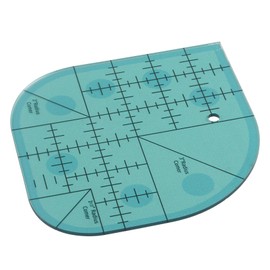 Curved Corner Cutter Quilt Ruler, Acrylic Sewing Patchwork Ruler, Quilting Templates, Sewing Template Patchwork Tool DIY Sewing Supplies (Golden)