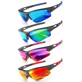 ANYLUV Mens-Sunglasses Polarized Sports Sunglasses: Mens Polarized Sunglasses Cycling Glasses for Running Driving with UV400