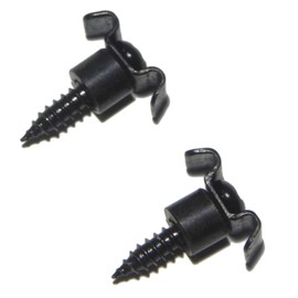 Pair of Black Guitar string trees/retainer for 6 string for Strat or Tele type guitar