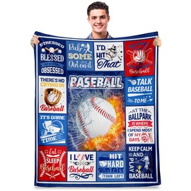 Keeinow Baseball Gifts, Baseball Gifts for Boys 8-12, Baseball Gifts for Men, Best Baseball Coach Gifts, Baseball Team Gifts for Boys Adults, Baseball Gifts for ChristmasThrow Blanket 50"x60"