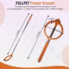 FULLPET Pooper Scooper, Pooper Scooper with Bag Attachment (Orange, 50