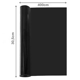 wintfarm Black Plotter Film Textile, 30.5 x 400 cm Transfer Film Plotter Vinyl Film Plotter Flex Film for Cricut, Plotter Film Vinyl, Iron-On Film for Textiles, Transfer Film for Iron-On DIY T-Shirt