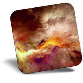 Destination Vinyl ltd Fridge Magnet - Colourful Storm Art Smoke Ink Effect for Office, Cabinet and Whiteboard, Magnetic Stickers, 44680