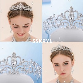 SSKRYL Tiara, Wedding Headdress, Headband, Hair Ornament, Wedding, Bridal, Bridal