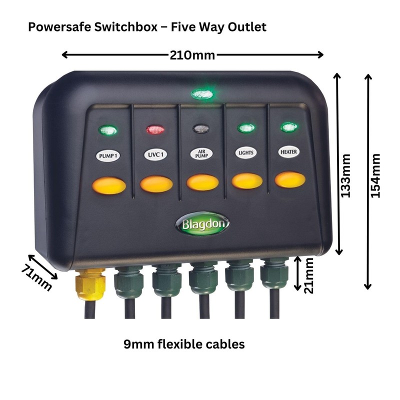 Blagdon 1040235 Powersafe Garden & Pond Safe Weatherproof Electrical Switch