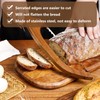MOFFNNOL Bread Slicer for Homemade Bread, 15.7" Wooden Sourdough Bread