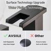 AVSIILE LED Bathroom Faucet 3 Hole, Matte Black Waterfall Bathroom