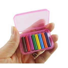Curious Minds Busy Bags BULK - 12 Sets of Mini Crayon Case with 8 Crayons - Tiny Cute Art Supply Kids Arts and Crafts (1 Dozen)