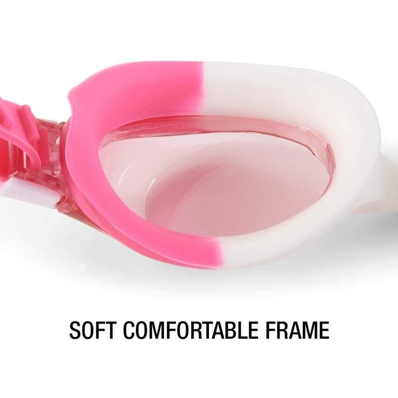 Speedo Unisex Junior Swim Goggles Skoogle Ages 3-8, Pink/Vermillion, One