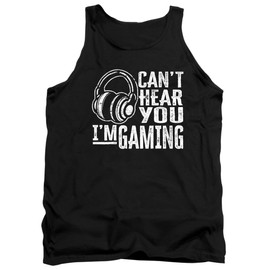 Popfunk Can't Hear You Gaming Unisex Adult Tank Top, Black, Large