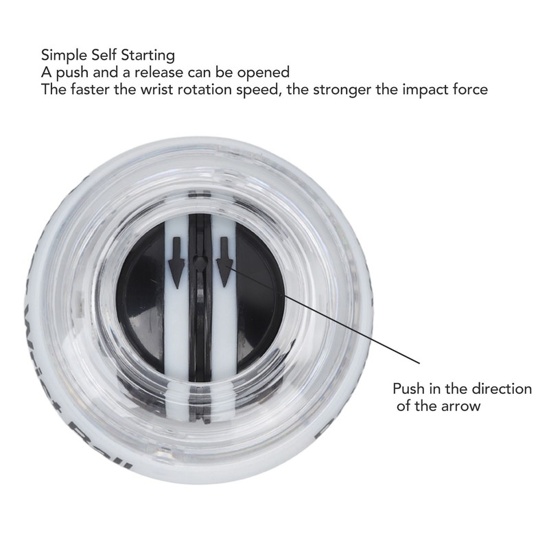 White Wrist Trainer Ball Auto Start Wrist Strengthener Gyroscopic Forearm