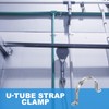 PATIKIL 90mm Rigid Pipe Strap, 8 Pcs 304 Stainless Steel