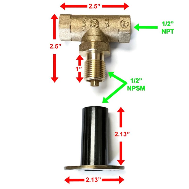 Midwest Hearth Gas Fire Pit Key Valve Kit - 1/2"