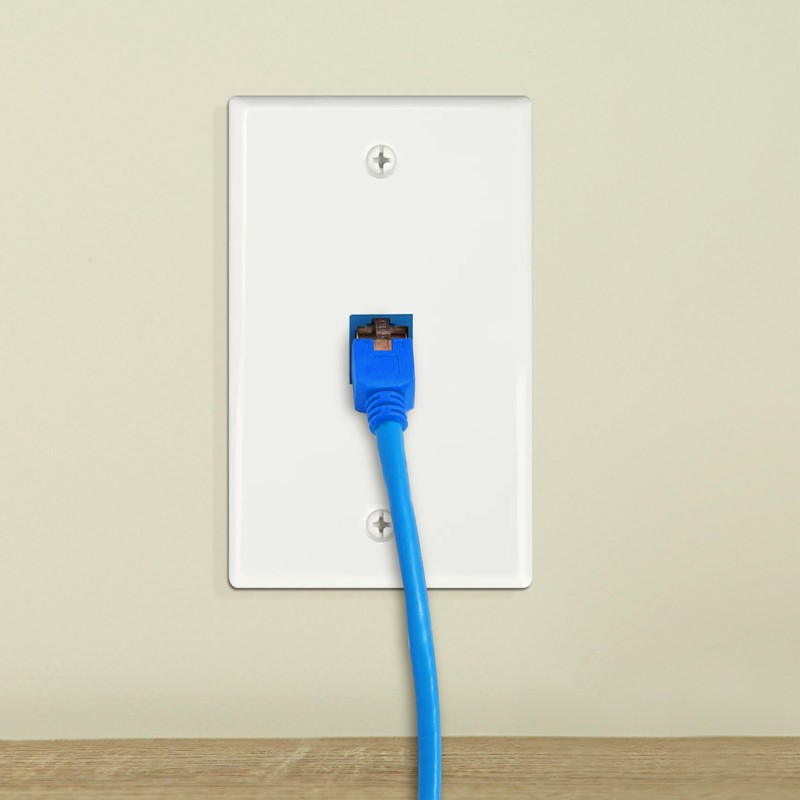 Newhouse Hardware Ethernet Wall Plate, White, 1-Pack