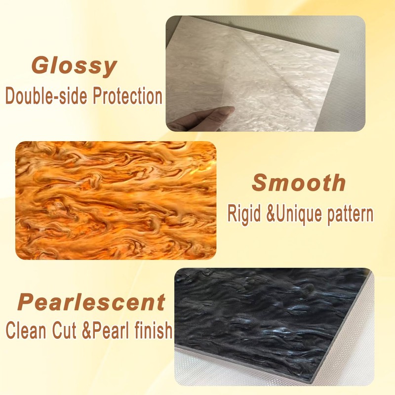 FaeliKnise 2 Pack12x8 Inch Pearl Cast Acrylic Sheets for CO2