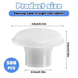 White Screw Hole Plugs 100 PCS 5mm Flush Type Panel Snap in Locking Door Plastic Snap in Shelf Button Round Drilling Hole Cover Plugs for Cabinet Cupboard Shelf Furniture Wardrobes Shelves Bookcases